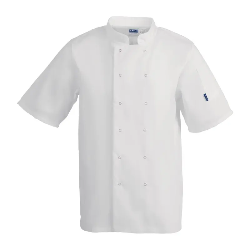 Veste de cuisine mixte Whites Vegas manches courtes blanche L
