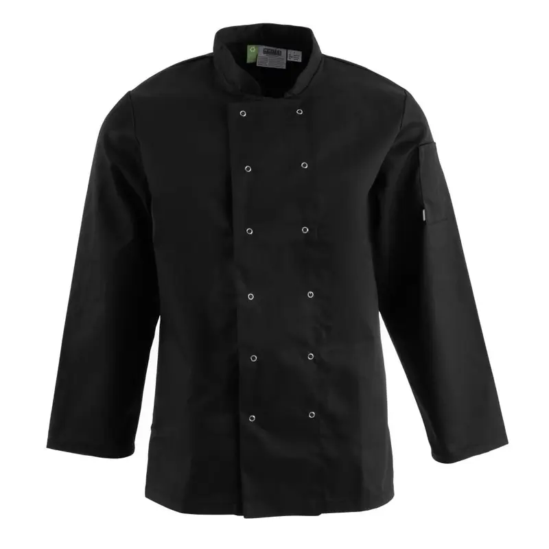 Veste de cuisine mixte Whites Vegas manches longues noire S
