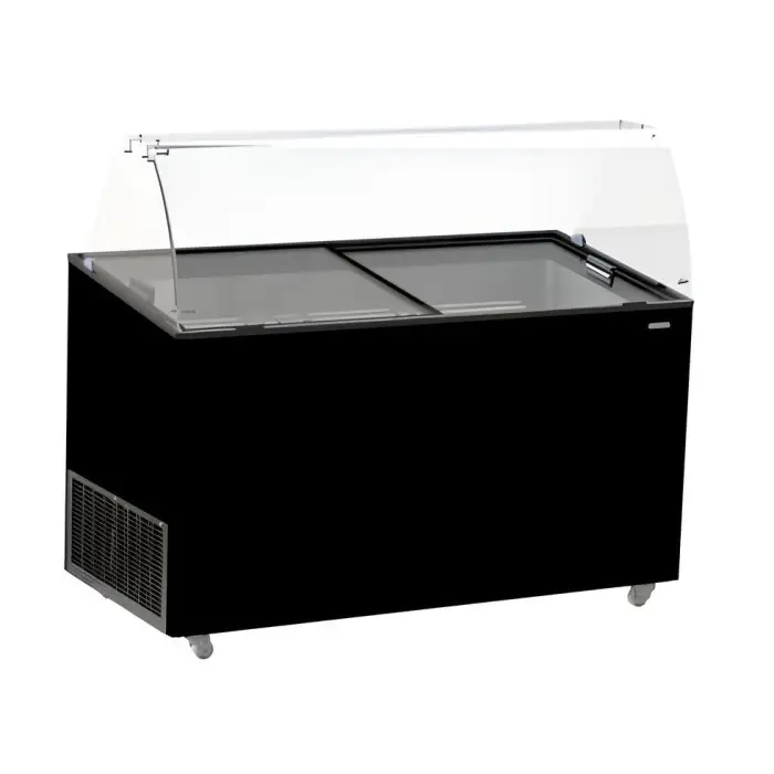 VITRINE À CREME GLACÉE TENERIFE NOIR 6X5 LTR