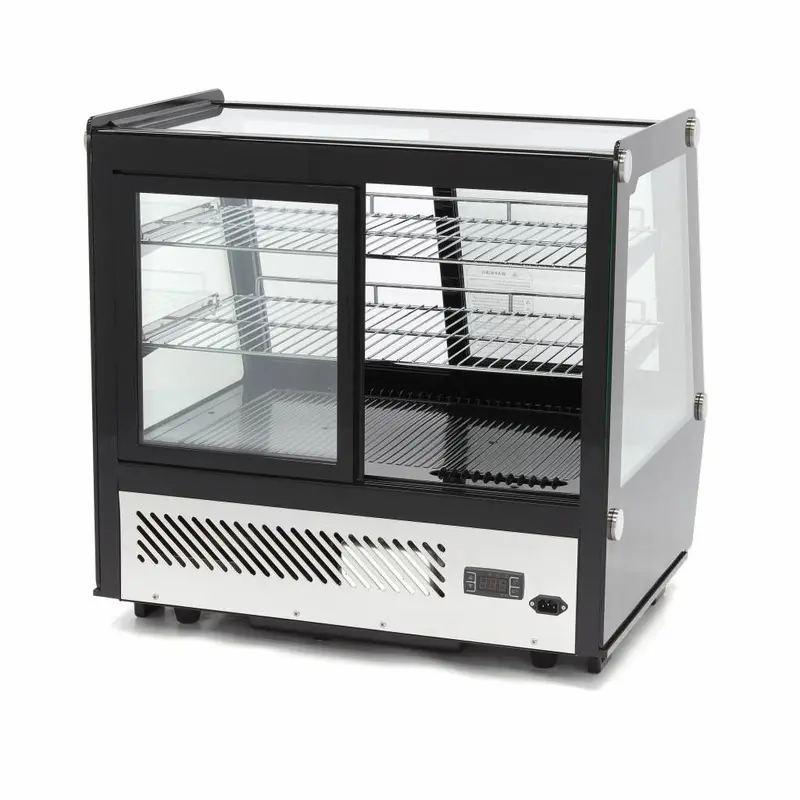 Vitrine à gâteaux - 125 L - 71 cm - portes coulissantes avant et arrière – Maxima 09400847