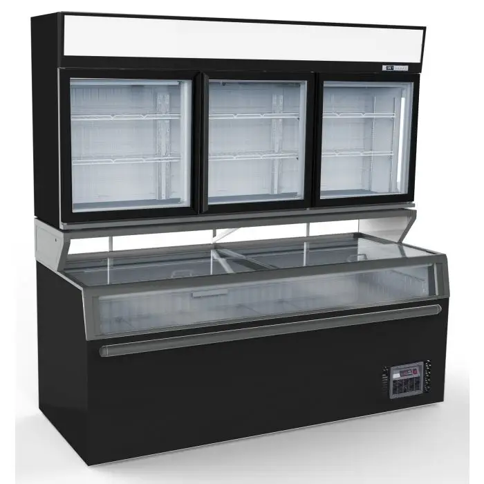 VITRINE MURALE CONGELATION /CONGELATION NOIR 3 PORTES EN VERRE 7455.2535