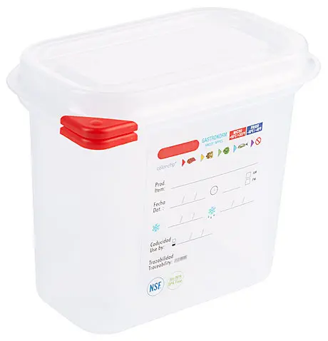 Voorraadbak Poly, 1/9 GN, H
