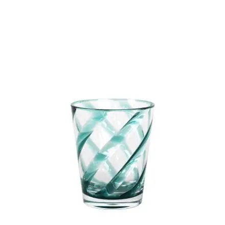 Waterglas turquoise spiral 11cm - gemaakt van melamine