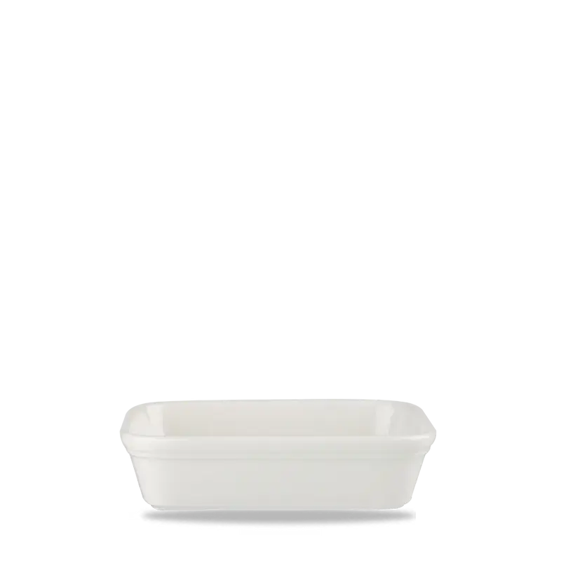 White Cookware Shallow Rectangular Dish 16cm 12/box