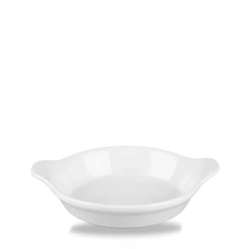 White Cookware Small Round Eared Dish 15 x 18cm 6/box