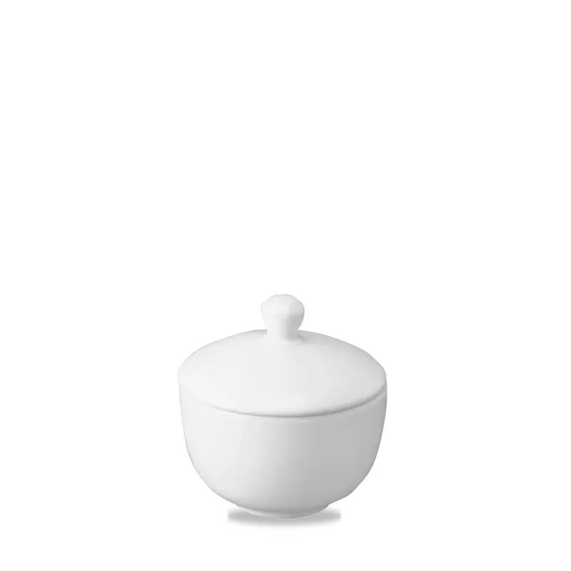 White Sandringham Sugar Bowl 9cm 12/box