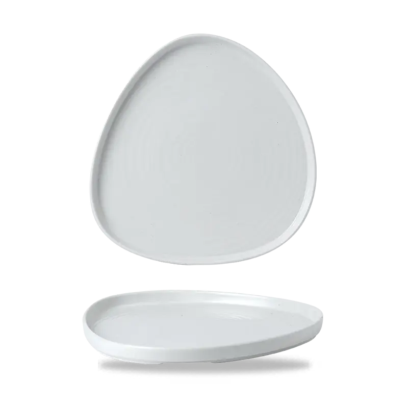White Triangle Walled Chefs Plate 26cm 6/box