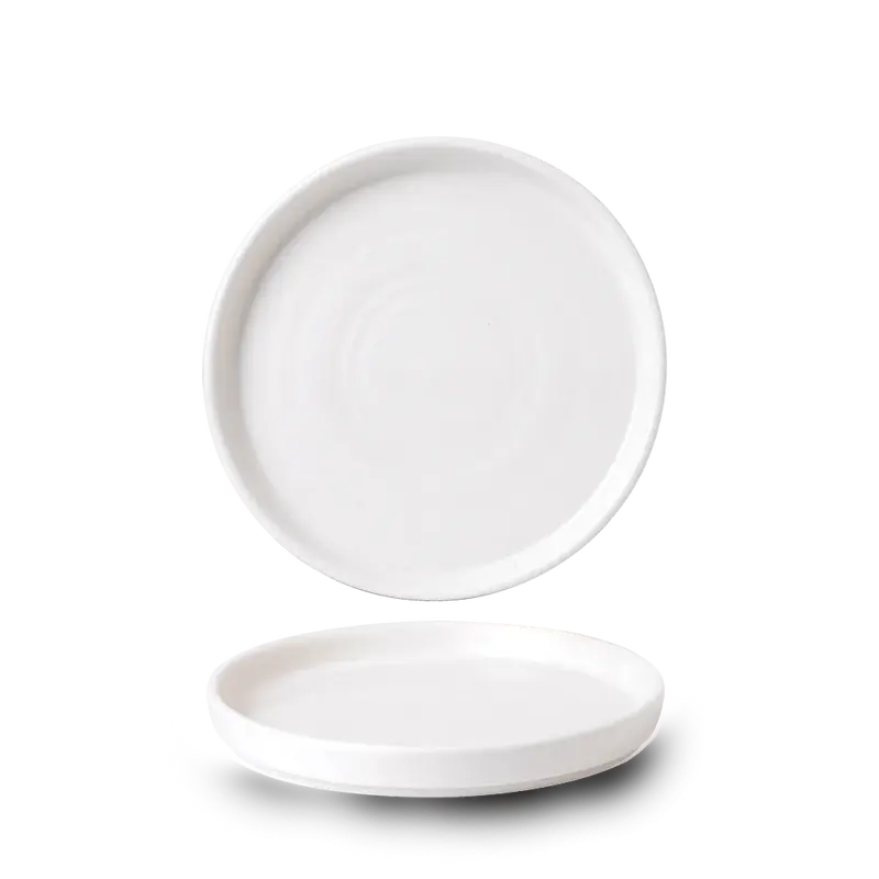 White Walled Plate 16cm 6/box