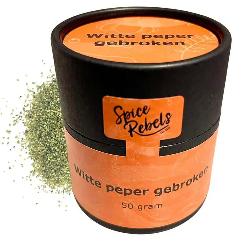 Witte peper gebroken