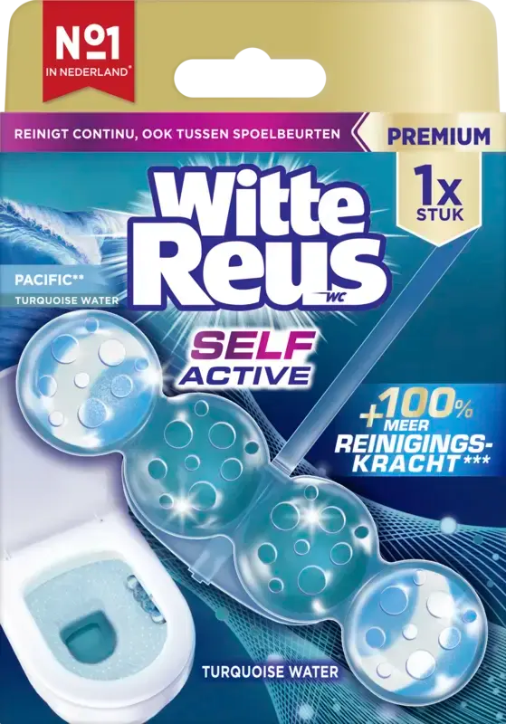 Witte Reus Toiletblok turquoise actief pacific