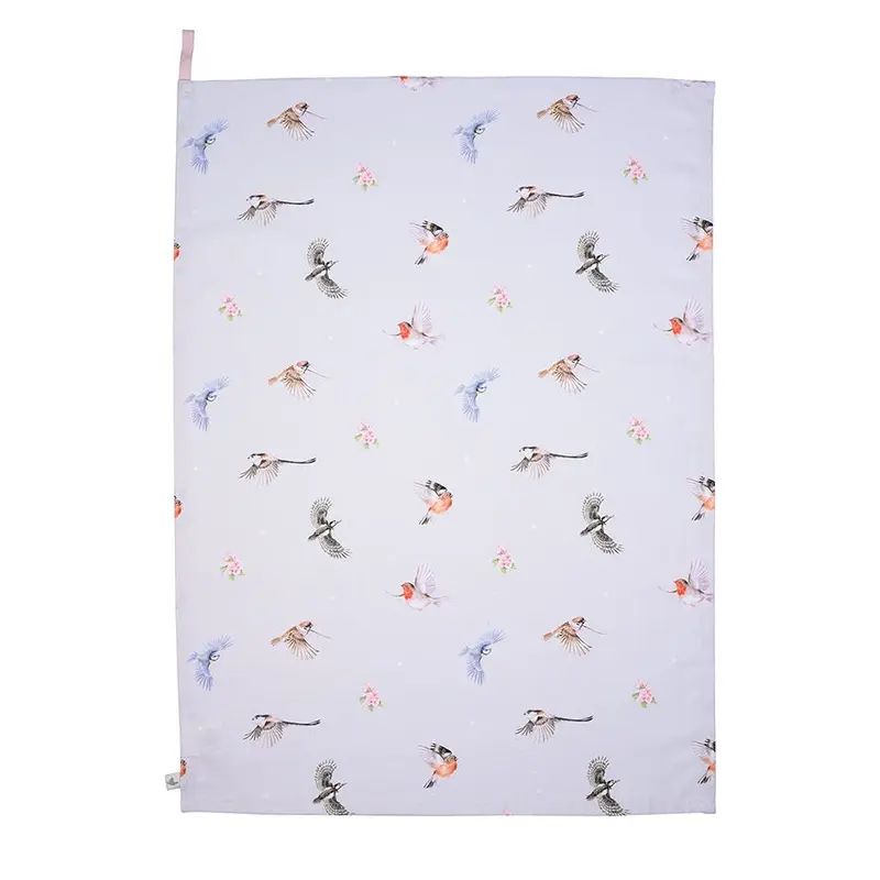 Wrendale Designs Feathered Friends Theedoek - 69 cm x 50 cm