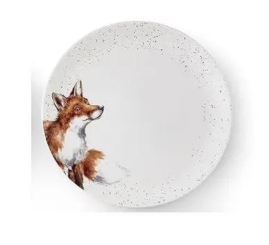Wrendale Designs Fox Dinerbord - Vos - Porselein - Ø 26,7 cm