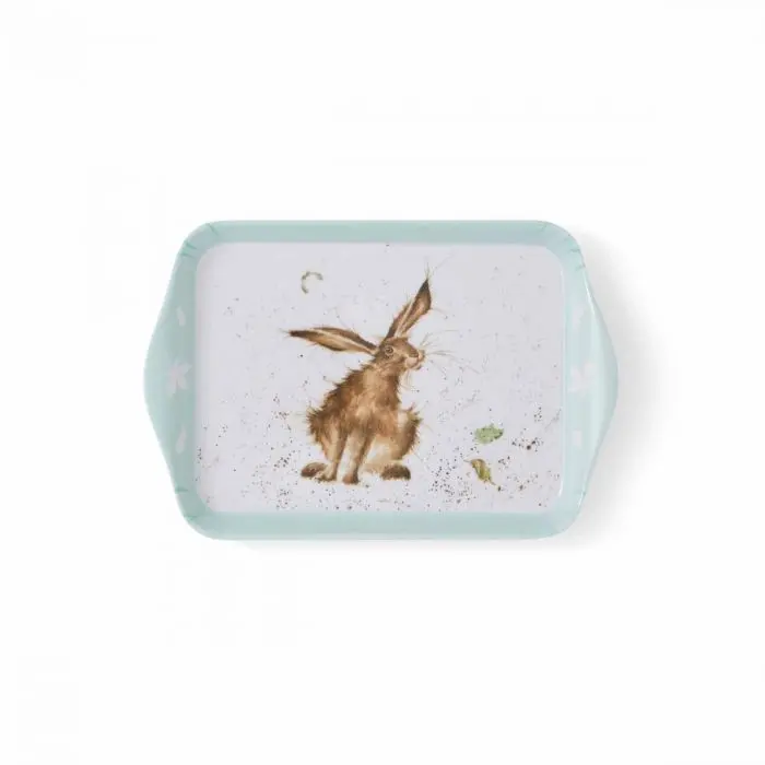 Wrendale Designs Hare Scatter Dienblad - Haas - Melamine - 20,3 cm x 17,8 cm