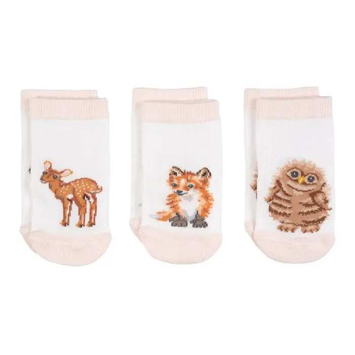 Wrendale Designs Little Forest Babysokjes - Set van 3
