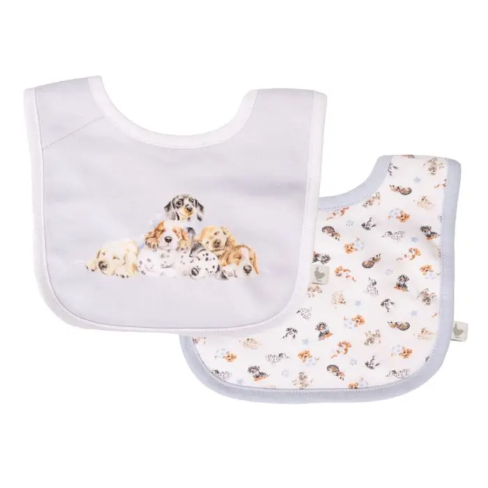 Wrendale Designs Little Paws Slabbetjes - 100% Katoen - Set van 2