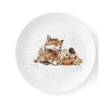 Wrendale Designs Woodland Animal Ontbijtbord - Vosjes - Porselein - Ø 21 cm