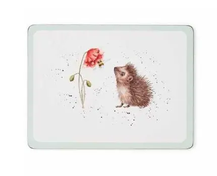 Wrendale Designs Woodland Animal Placemat - Egel - 30,5 cm x 23 cm