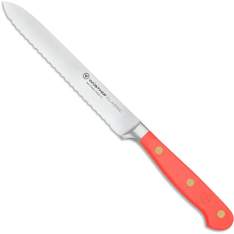 Wusthof Universeelmes 14cm gekarteld 'Classic Color Coral Peach'