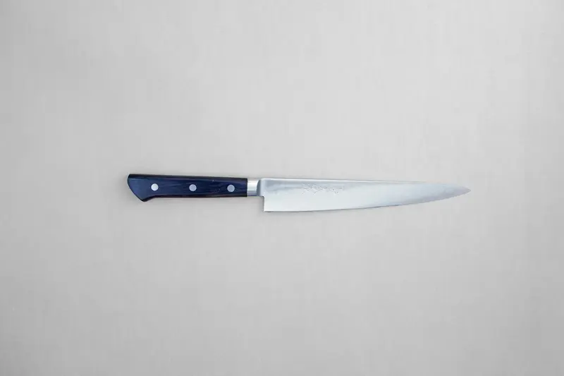Yamawaki 8A stainless steel petty 180 with a pakka handle