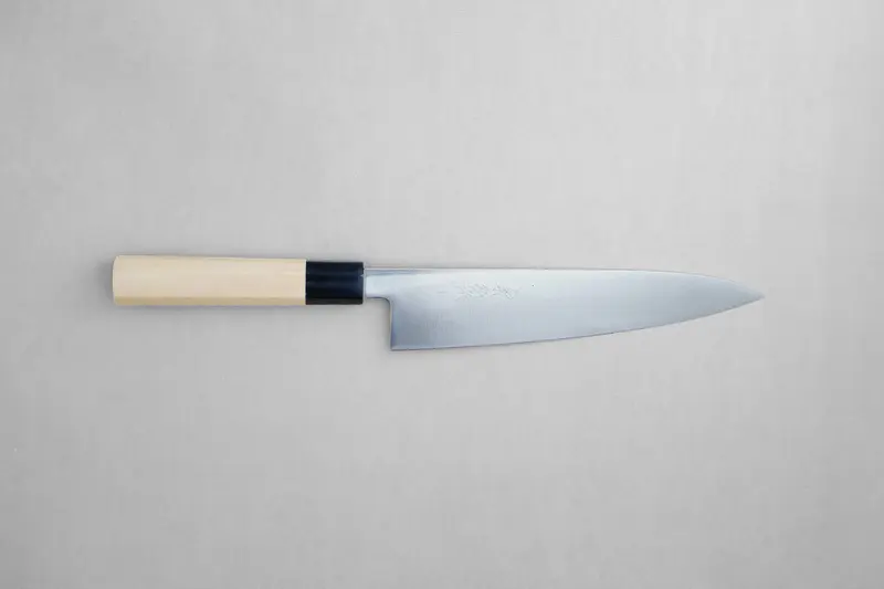 Yamawaki VG1 stainless steel gyuto 240 with an octagonal ho wood and buffalo horn handle