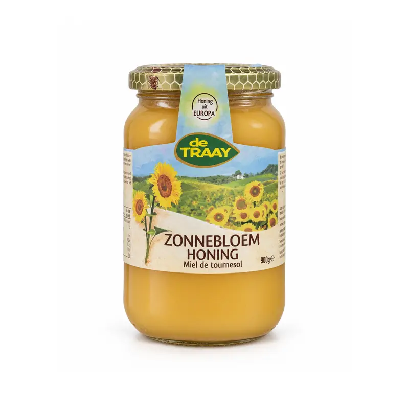 Zonnebloemhoning 900g Oekraïne de Traay (crème)
