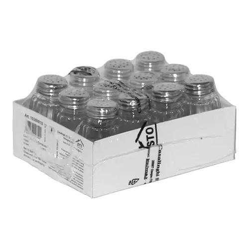 Zoutstrooier H.08 cm set 12 stuks