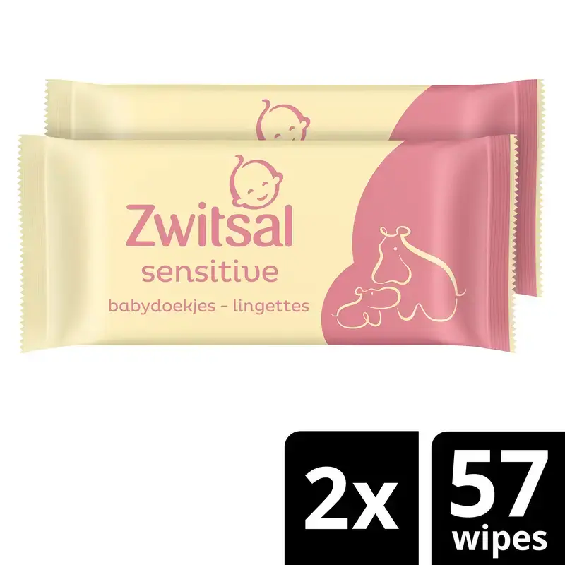Zwitsal Sensitive billendoekjes 2-pack